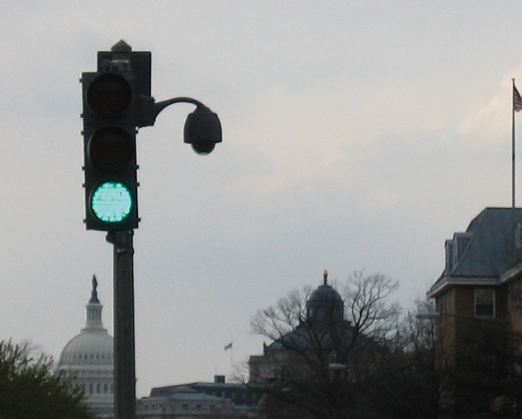 Surveillance in the shadow of the Capitol. 